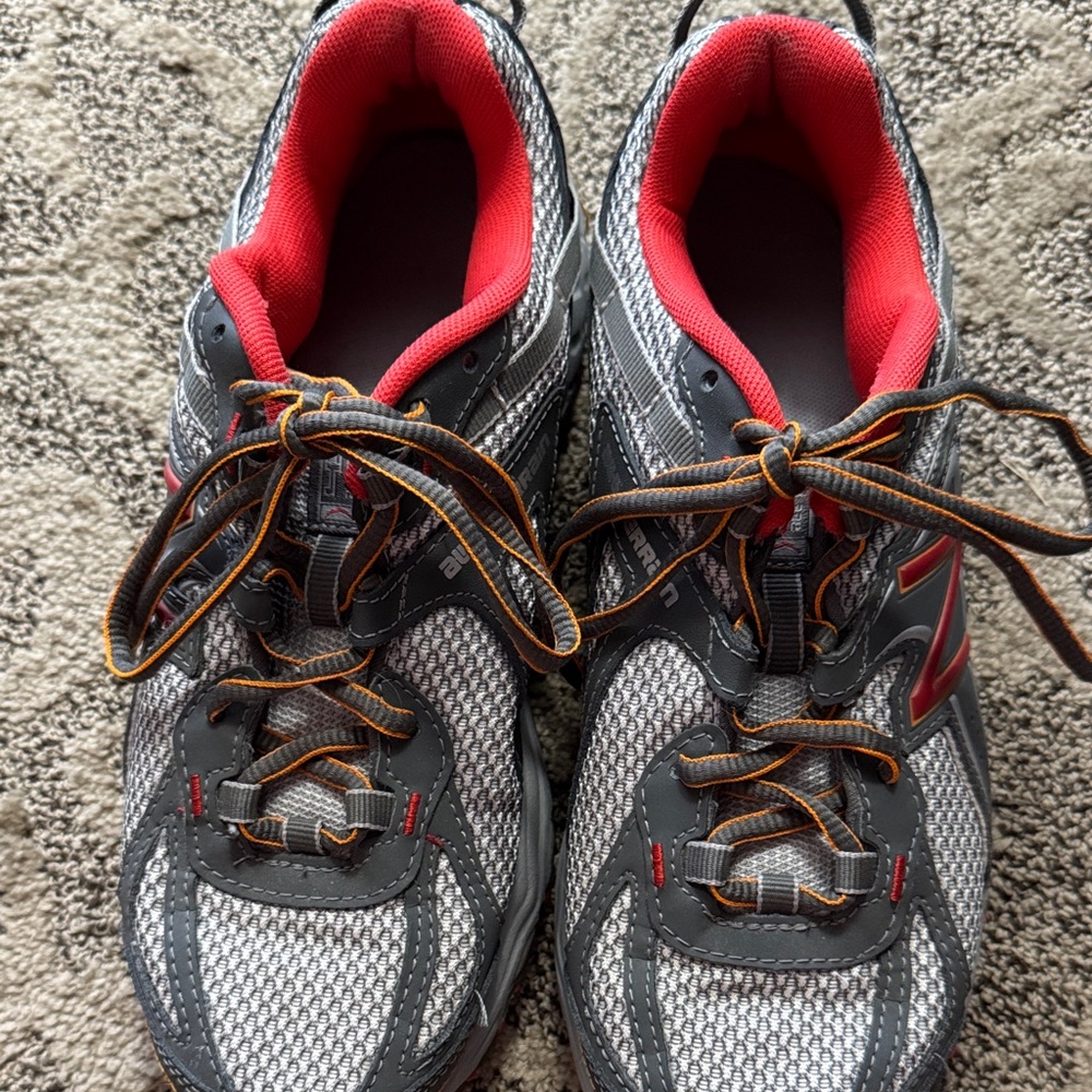 New Balance Gray and Red Athletic Shoes